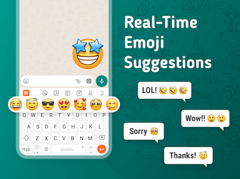 Get real time emoji suggestions as you type