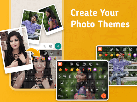Create your own keyboard themes using your photos